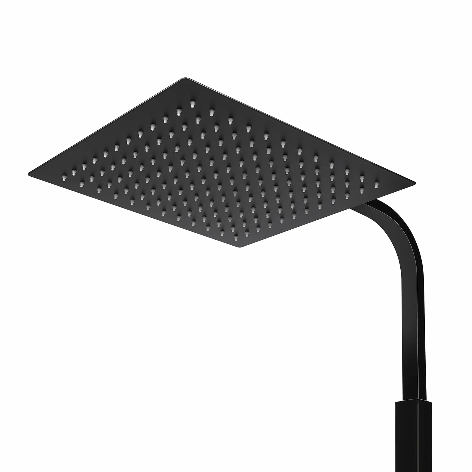 Łazienkowy system prysznicowy z termostatem, czarna armatura prysznicowa, zestaw prysznicowy podtynkowy, deszczownica, w zestawie duża głowica prysznicowa, wielofunkcyjna słuchawka prysznicowa