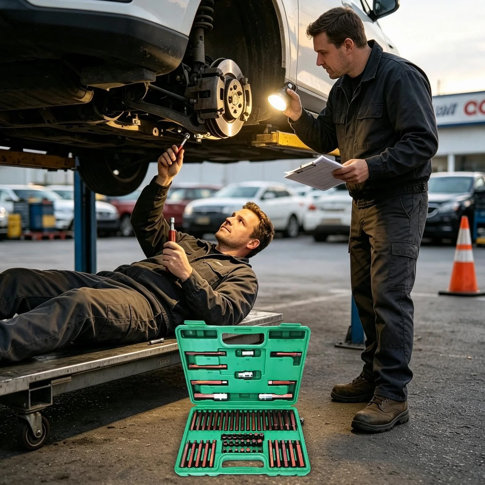 Zestaw Nasad Do Klucza Dynamometrycznego Zestaw Bitów Napędowych Do Naprawy | Zestaw bezpiecznych nasadek momentowych Dla Mechaników, Techników, Do Domowego Warsztatu, Garażu I