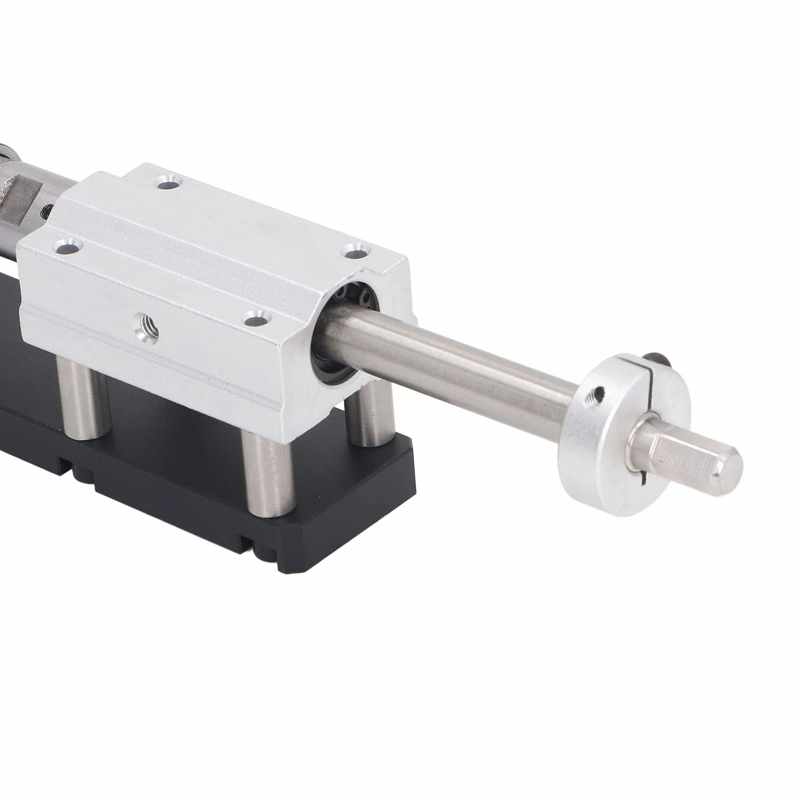 Yosoo Health Gear Zestaw wierteł Kątowych do Drewna Prowadnica wierteł Kątowych ze Stopu Aluminium 0 do 60 Stopni dla Pręta Okrągłego o średnicy od 30 70 Mm z Suwakiem 60 Mm Stolarki Drewnianej
