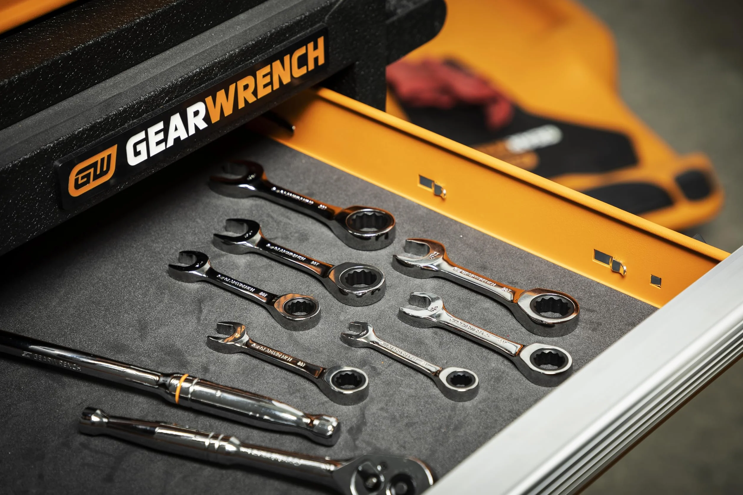 GEARWRENCH 7-częściowy 90-zębowy 12-punktowy klucz płasko-oczkowy, SAE | 86858