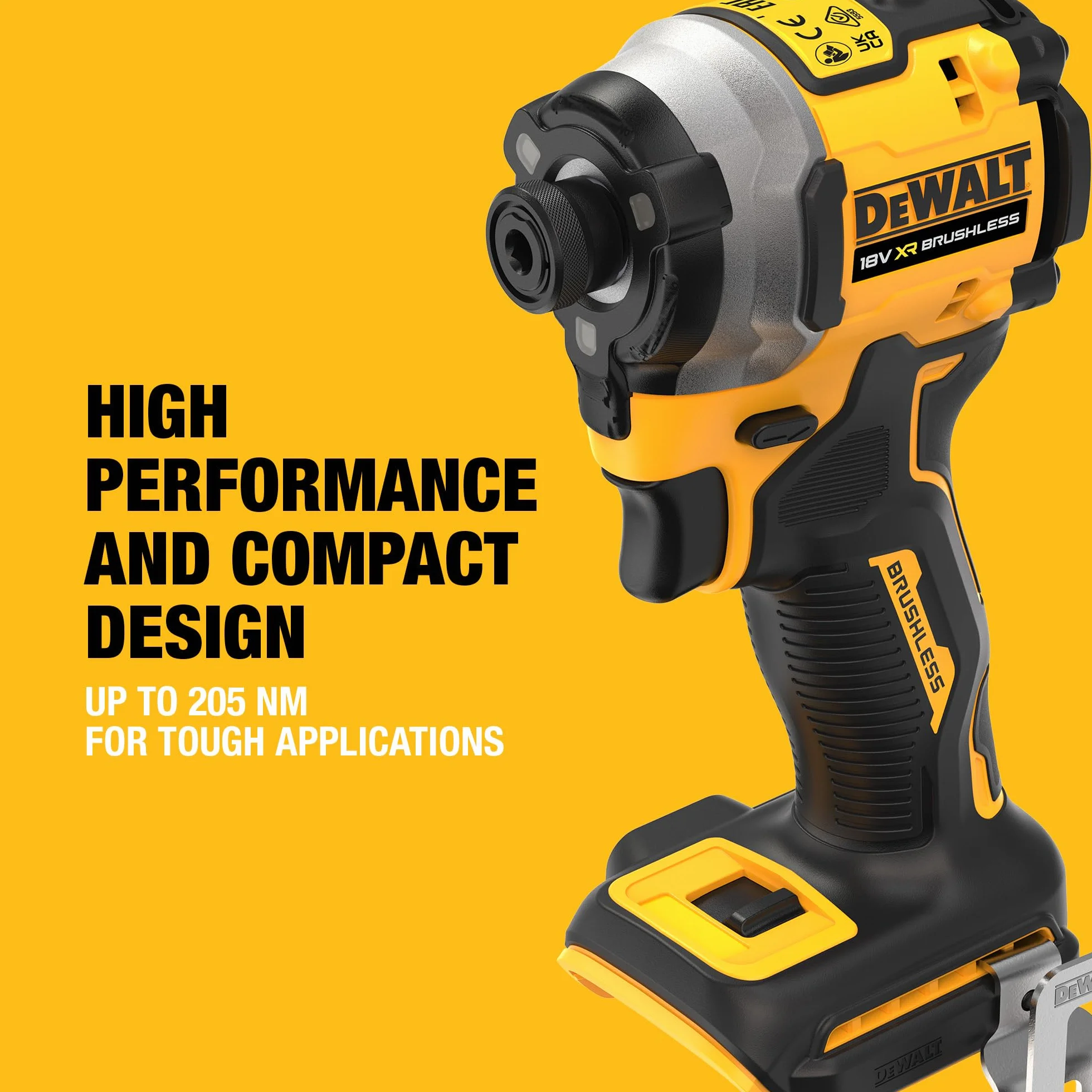 Dewalt XR Brushless DCF850N-XJ Wkrętarka 20x15x10 cm Czarny Żółty