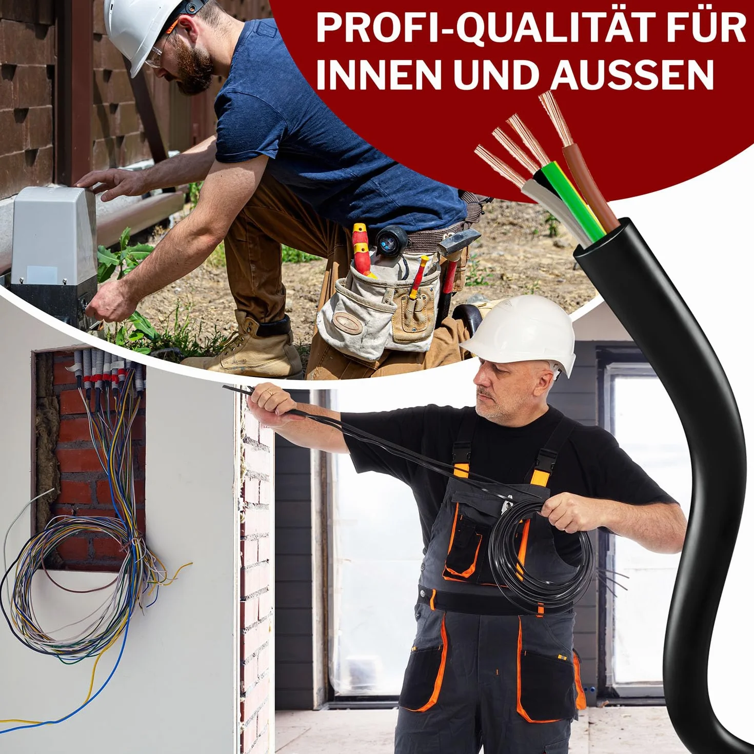 Przewód węża z tworzywa sztucznego H05VV-F 4G0,75, czarny, elastyczny przewód, kabel, kabel do urządzeń (100 m)