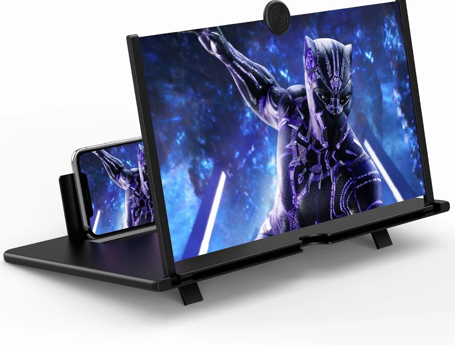 Lupa powiększająca do telefonu 14 cali 3D HD składana czarna