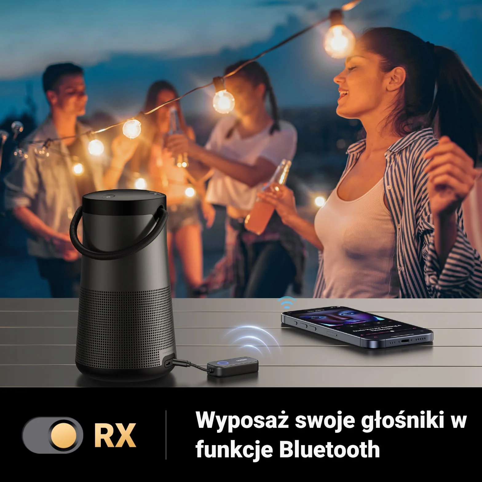 UGREEN aptX Bluetooth 5.3 adapter do AirPods lub słuchawek, podwójna para, bezprzewodowy 3,5 mm Aux Audio nadajnik/odbiornik do lotu, telewizora i samochodowego stereo