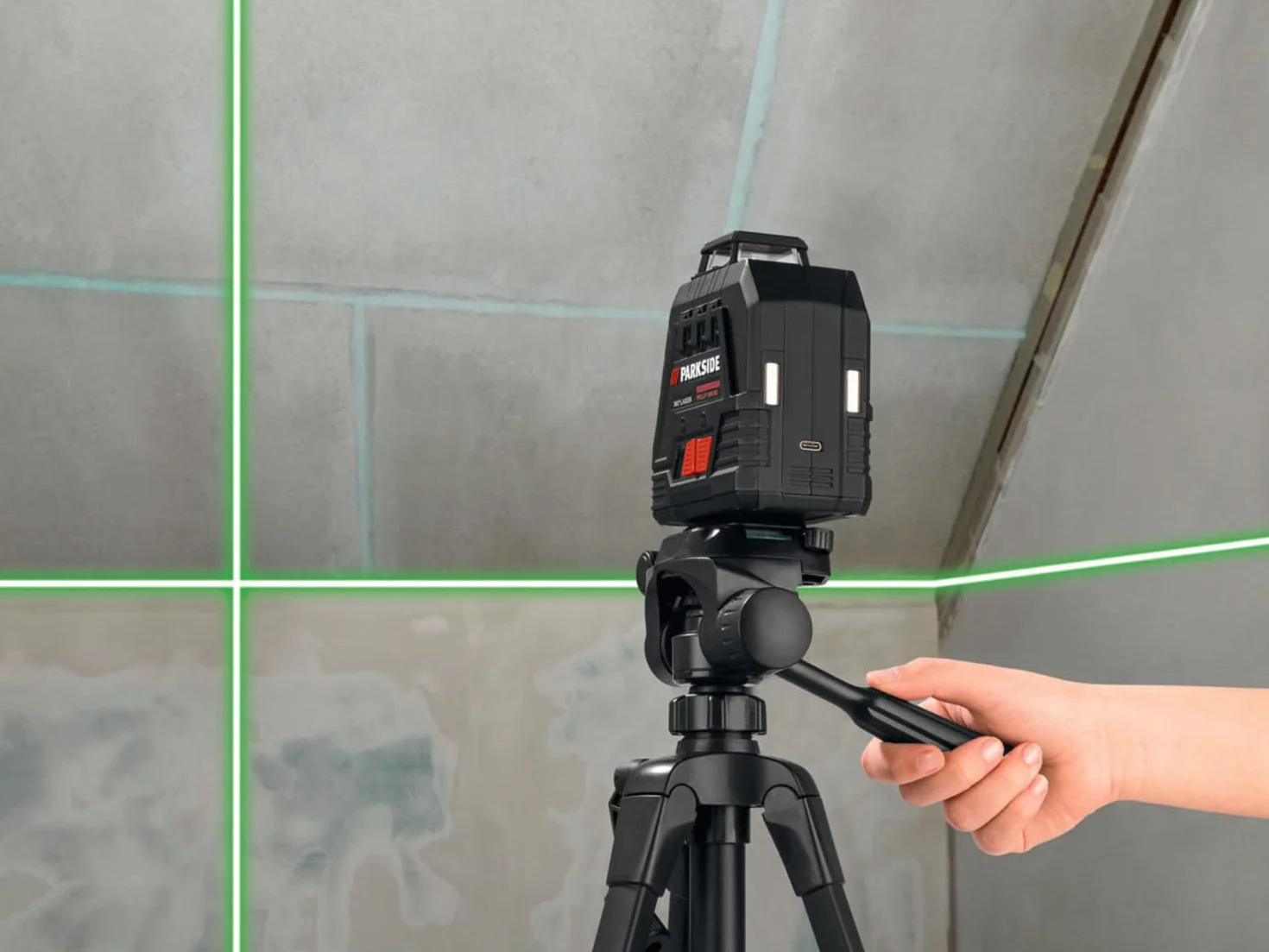 PARKSIDE Performance PKLLP 360 ° niwelator laserowy krzyżowy PKLLP 360 bez kabla