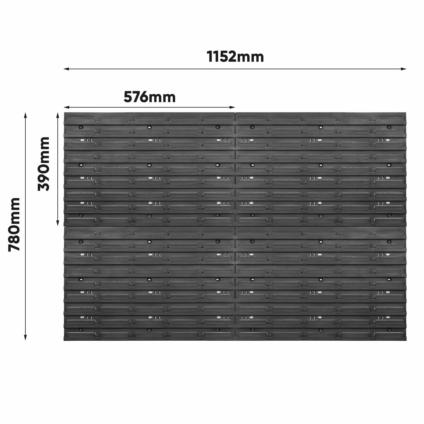 Tablica narzędziowa ścianka - 1152 x 780 mm - Organizer warsztatowy ścienny z uchwytami na narzędzia, kuwetami