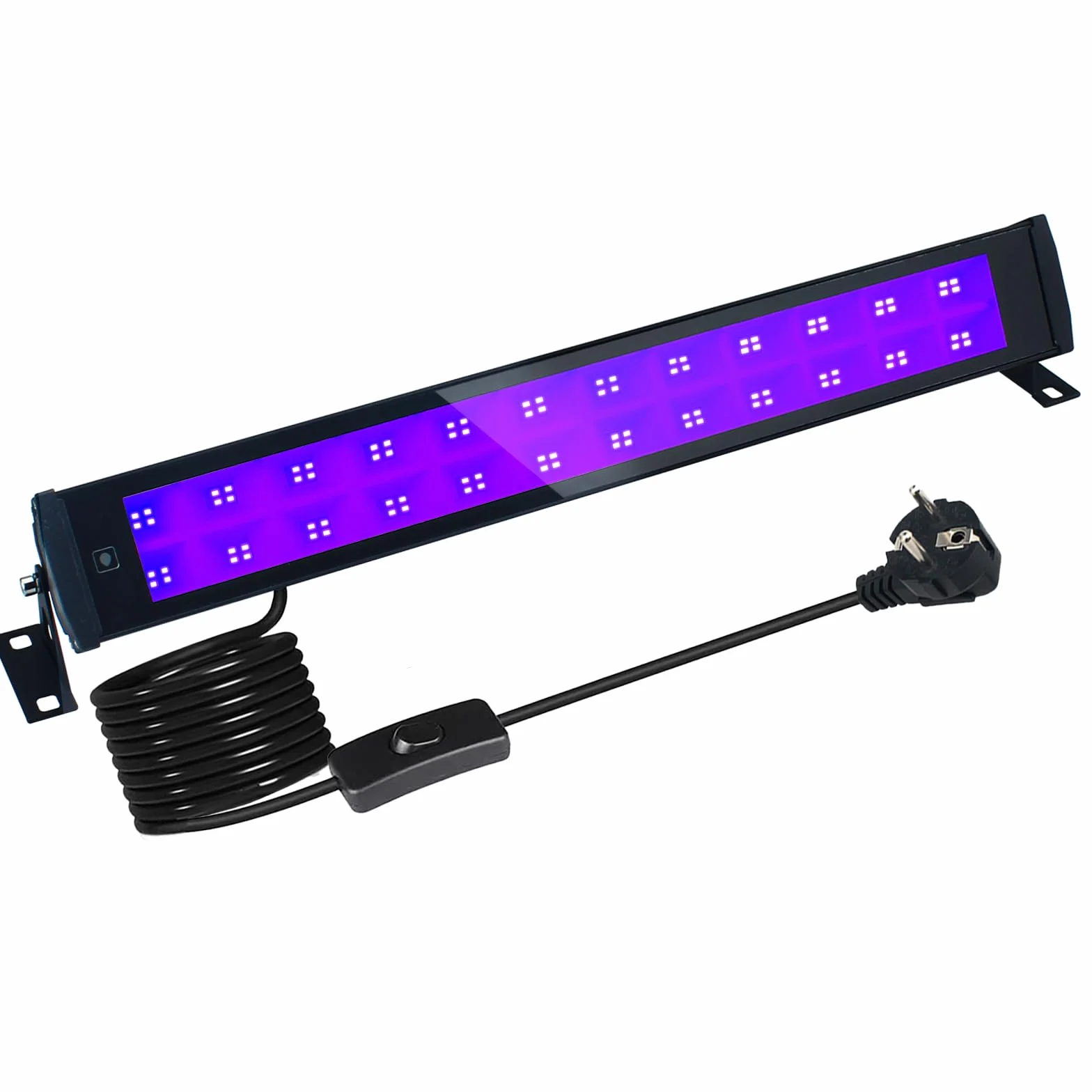 50W Blacklight LED, UV Blacklight Lamp z wtyczką i przełącznikiem, IP66 wodoodporny UV Spotlight Outdoor, Blacklight z 96 LED, UV Light Tube dla Party Fluorescent Malarstwo