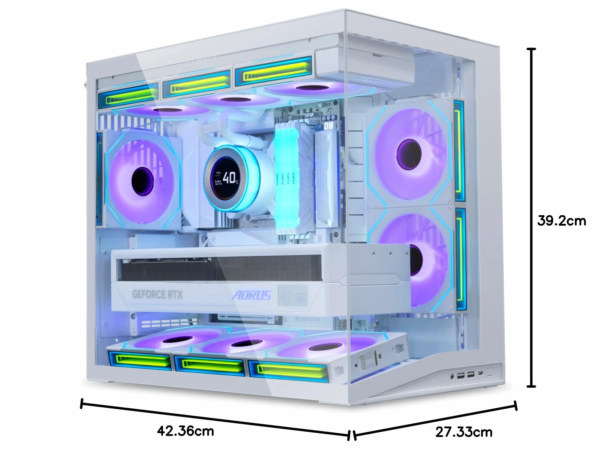 Lian Li O11 Dynamic Mini V2 PC-Gehäuse, Mini-Tower, ATX, Tempered Glass, weiß