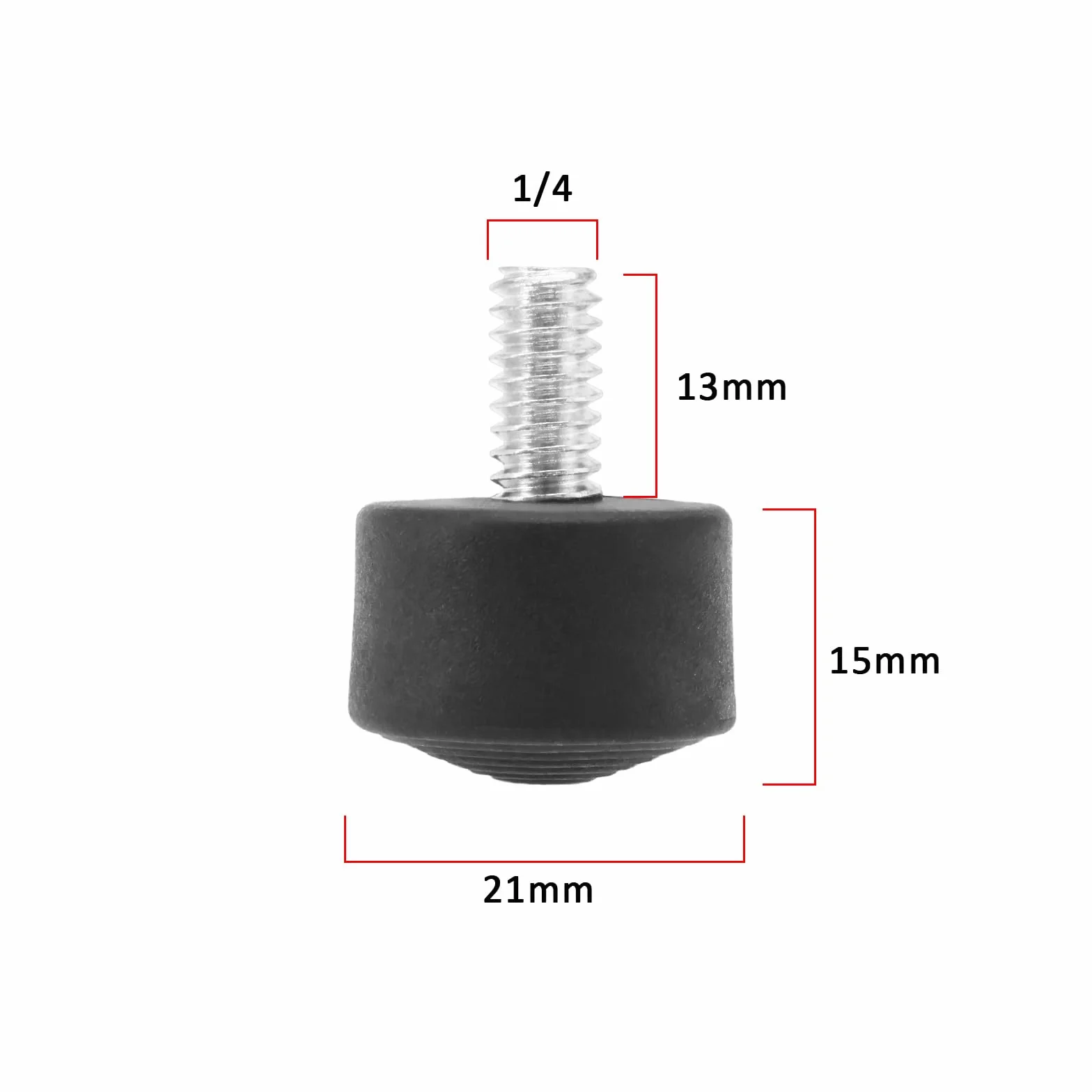 Antypoślizgowe gumowe kolce do statywu 1/10.2 cm kompatybilne z monopod kamera czarne