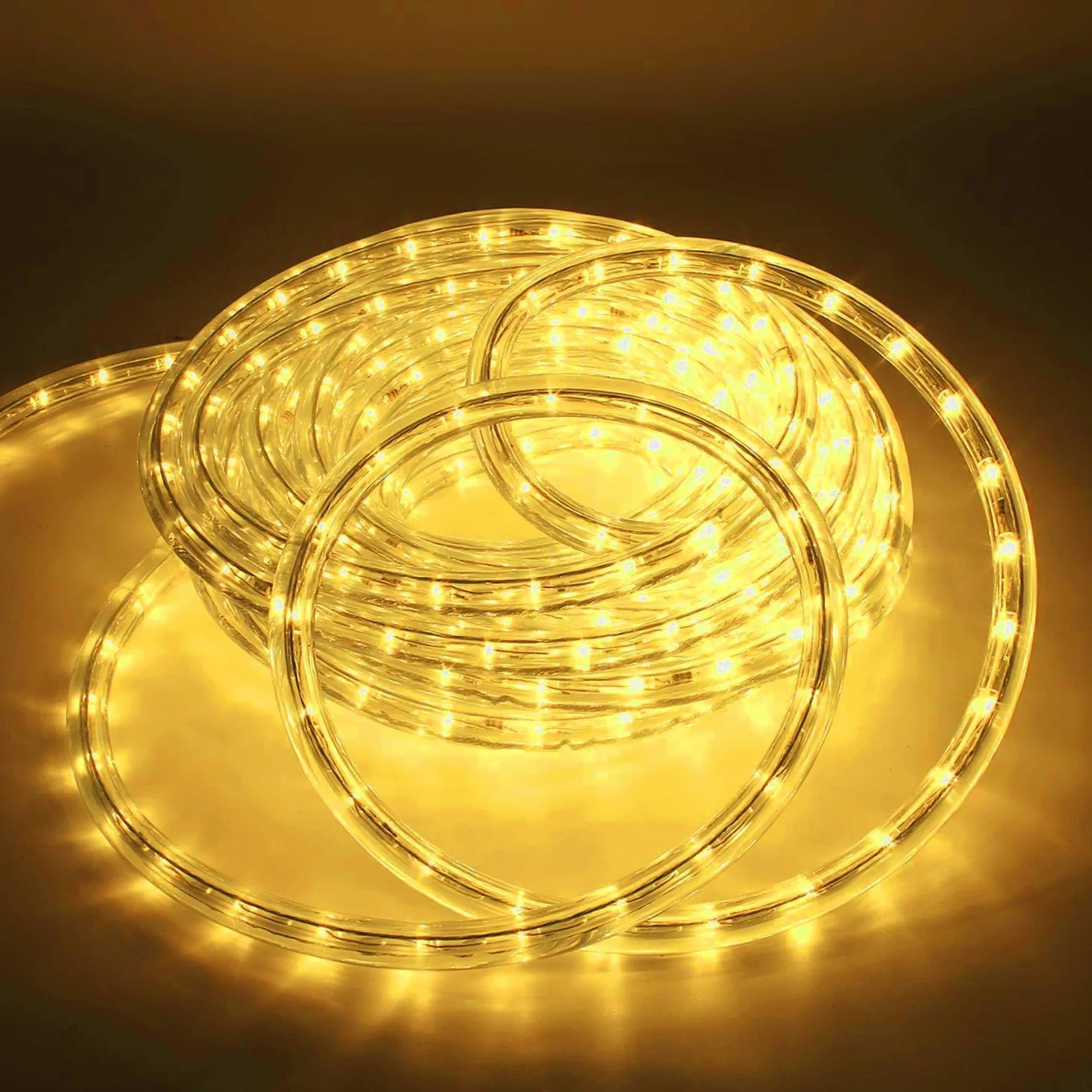 Wąż świetlny LED, 12 m, do użytku na zewnątrz, 432 diody LED, wodoodporny, do użytku wewnątrz i na zewnątrz, na Boże Narodzenie, ogrodzenie oświetlenie dekoracyjne, IP65 ciepła biel (14M)