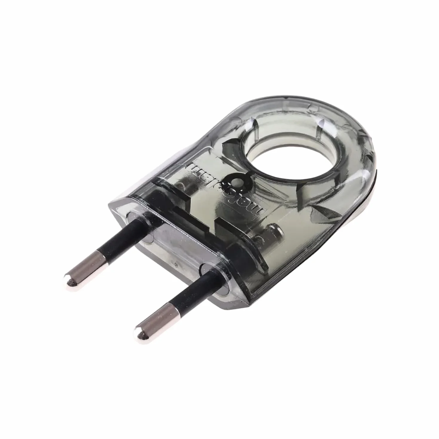 Wtyczka płaska z okrągłym otworem, wtyczka 230V, 6A, Schuko - płaska, Eurostecker, europejskie wtyczki płaskie, wtyczki zasilające - płaskie, Euro - 2-biegunowe wtyczki płaskie, 3 sztuki (pomalowane)