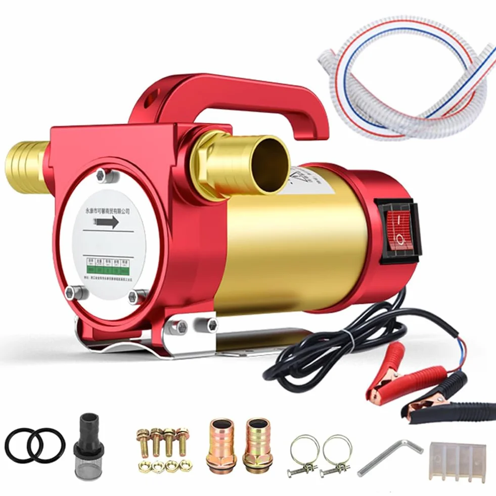 Elektryczna pompa transferowa do oleju napędowego, 880 W, 50 l/min, pompa do ekstraktora paliwa, silnik miedziany, niski poziom hałasu, pompa ssąca do maszyny rolniczej, 24 V