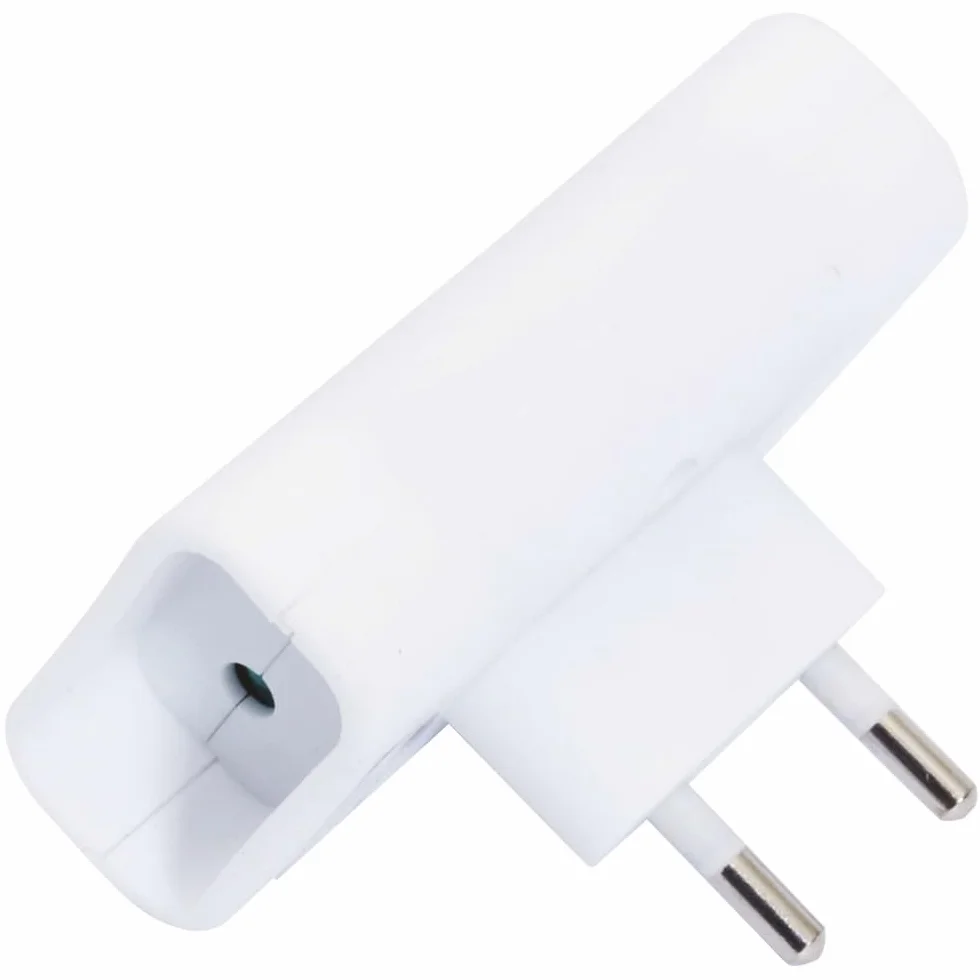 Biplite 6A Biały Boczny - GEFOLEC - Kompaktowe podwójne gniazdko elektryczne - 2 wyjścia - 230V