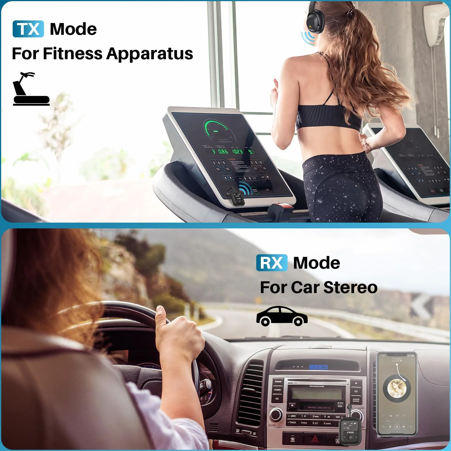 YMOO SafeFly Min+ nadajnik Bluetooth Czarny odbiornik Bluetooth Adapter do samolotu