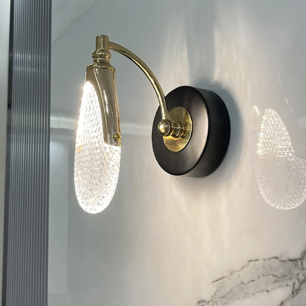 Nowoczesne oświetlenie wewnętrzne LED 5W regulowane trójkolorowe z akrylowym abażurem, czarne metalowe podstawowe kinkiety, lampka nocna do sypialni, lampka nocna z wyświetlaczem