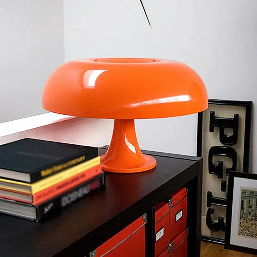 Lampa Spotaxe Champignon Orange, lampy LED, trwałe, bezpieczne i przyjazne dla środowiska, do dekoracji wnętrz, studia, sypialni, jako prezent, ciepła dioda świecąca w zestawie