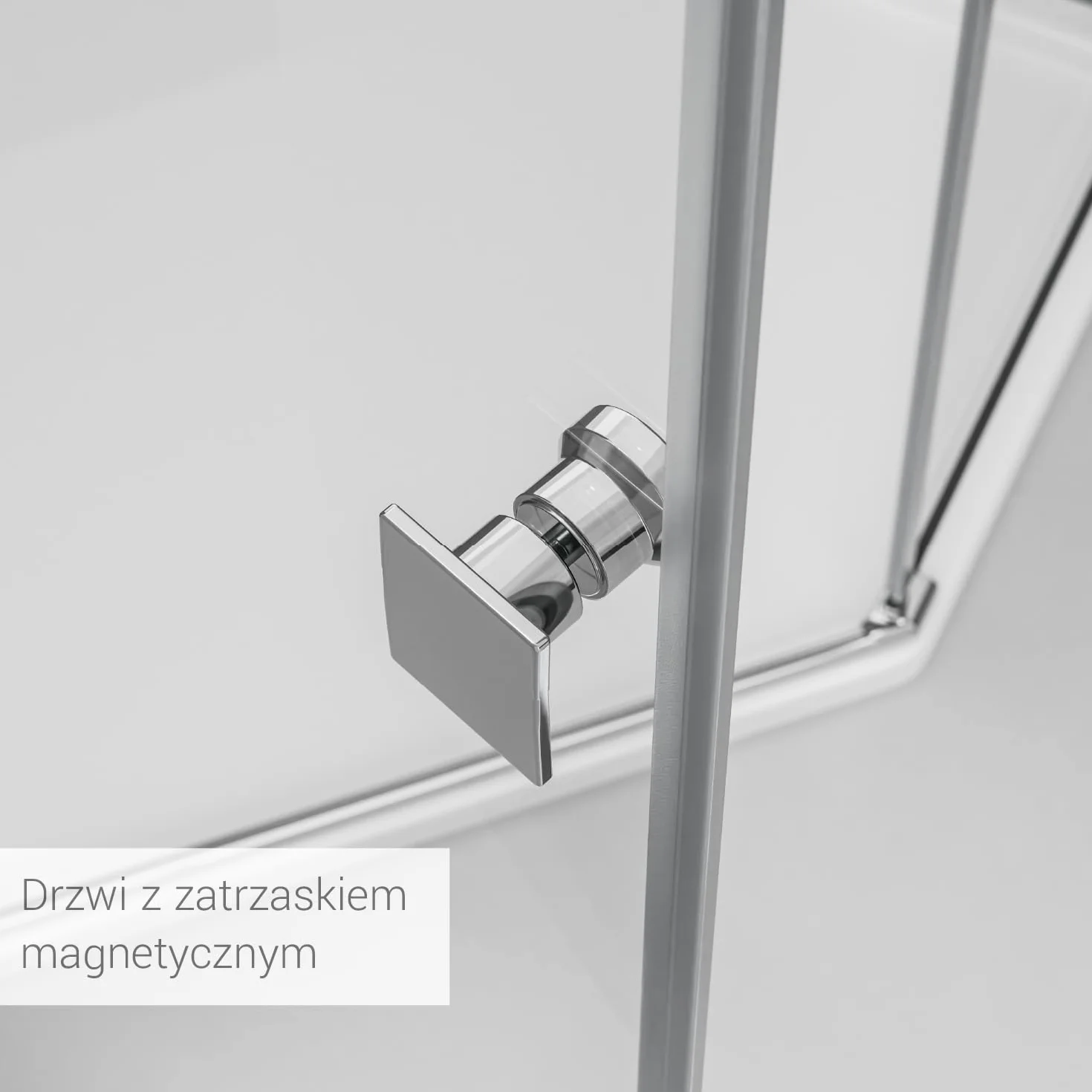 Kabina prysznicowa pięciokątna NANO prawdziwe szkło EX415-90x90x195cm