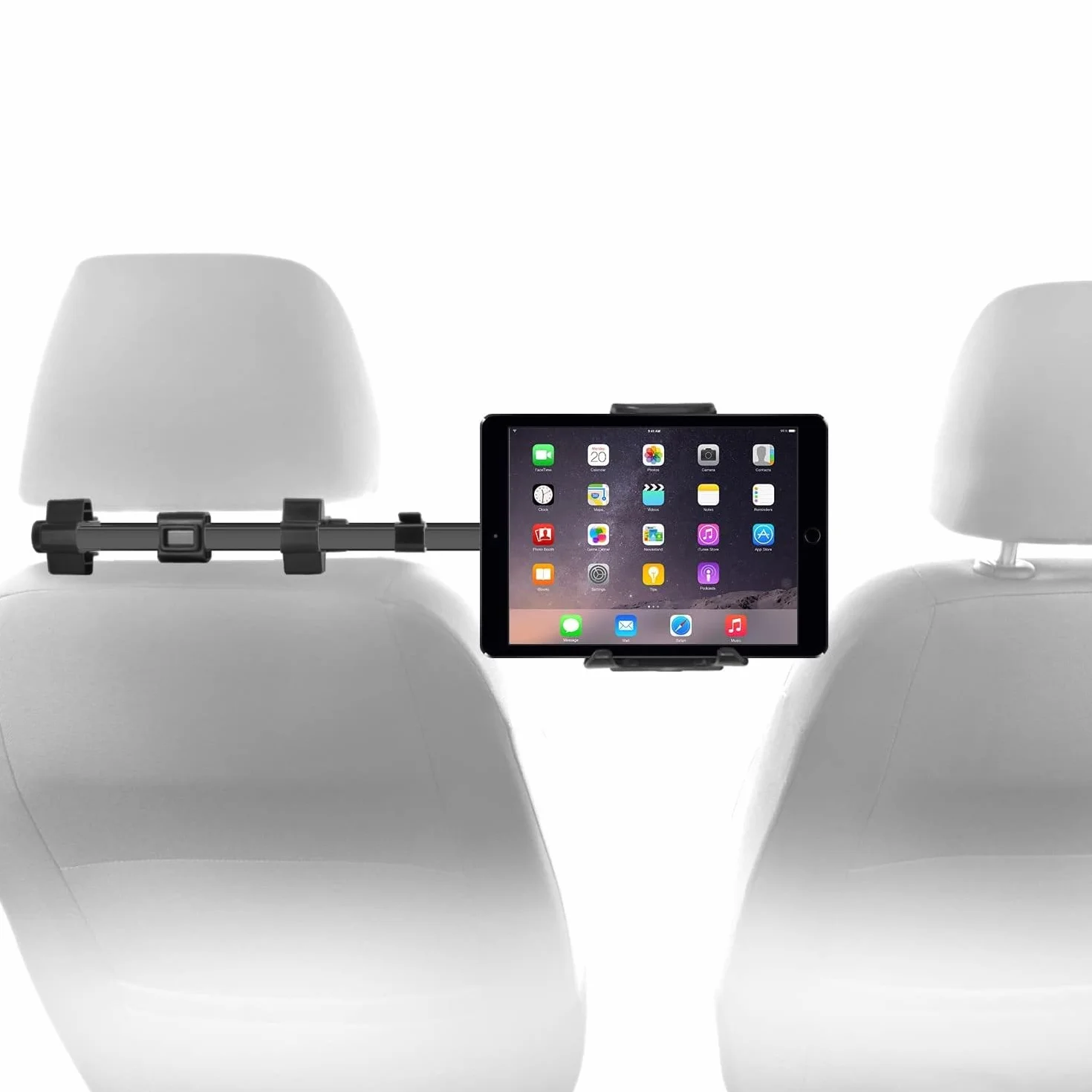 Macally HRMOUNTPROB uchwyt samochodowy do Apple iPad Pro/Air/Mini, tabletów, Nintendo Switch, iPhone, smartfonów o szerokości od 11,4 cm do 25,4 cm z dwoma regulowanymi pozycjami i obrotem o 360°