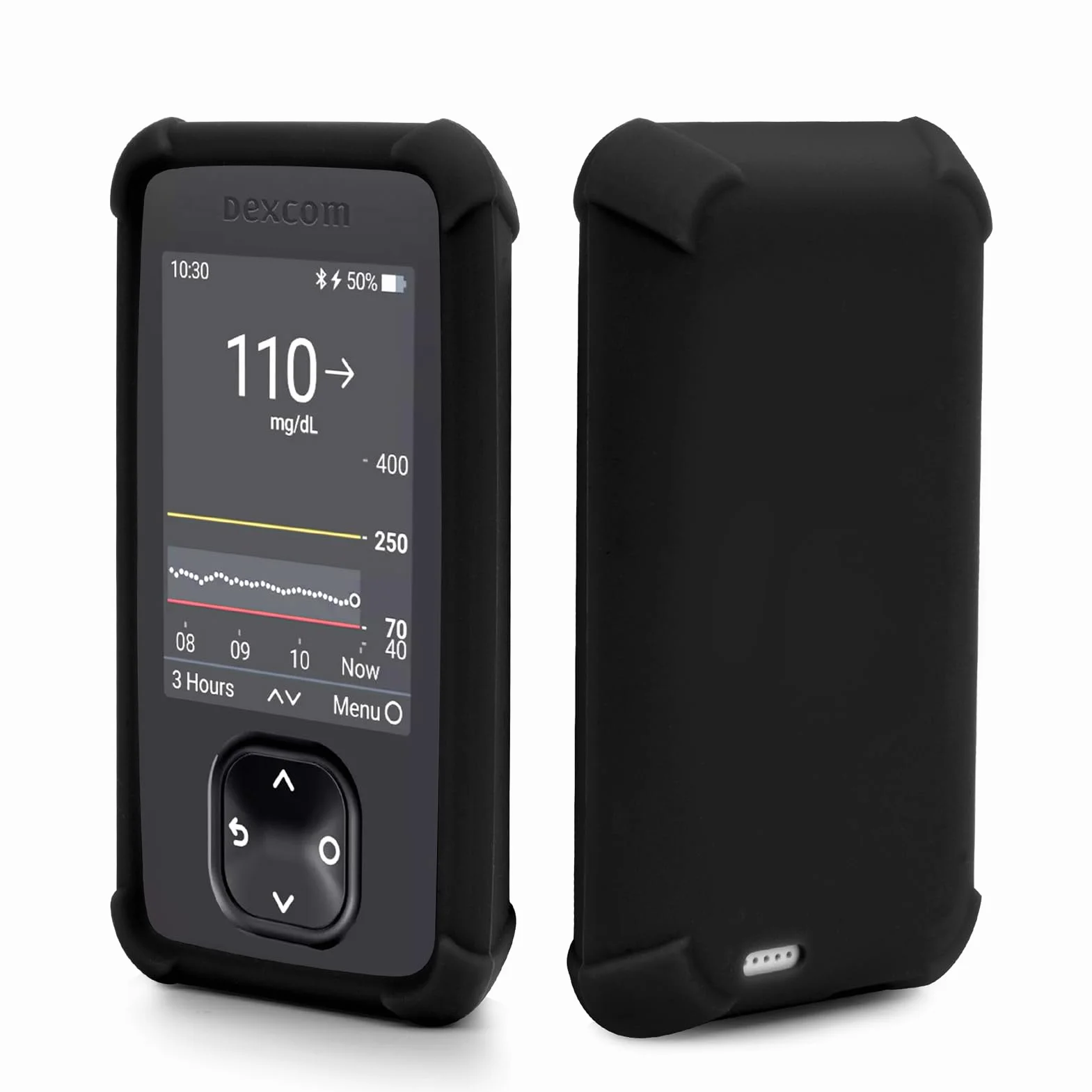Dexcom Etui na odbiornik G7, silikonowe, odporne na wstrząsy, antypoślizgowe, czarne