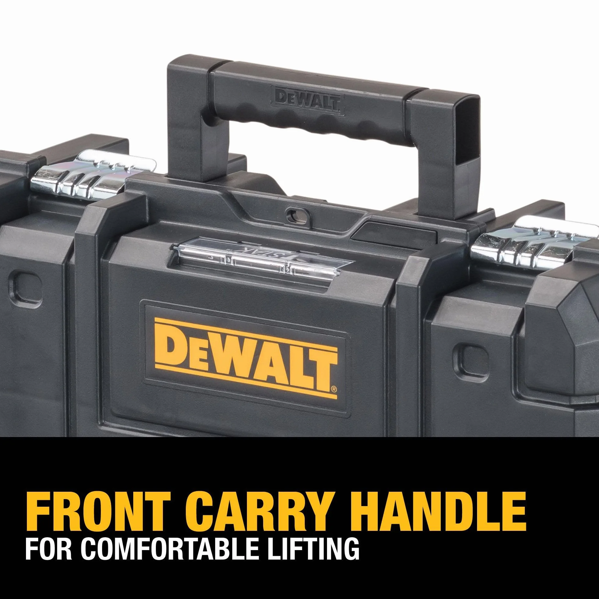 DEWALT TSTAK II skrzynka narzędziowa, 33 cm, płaska góra, nośność do 29 kg, elastyczne platformy do układania w stos (DWST17807)