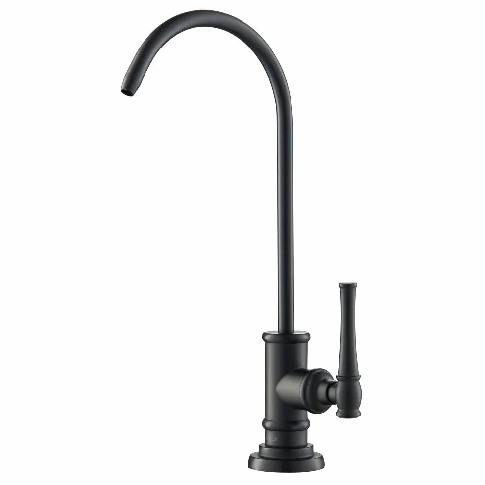 Kraus FF-102MB Allyn 100% bezołowiowy kuchenny filtr do wody, czarny matowy