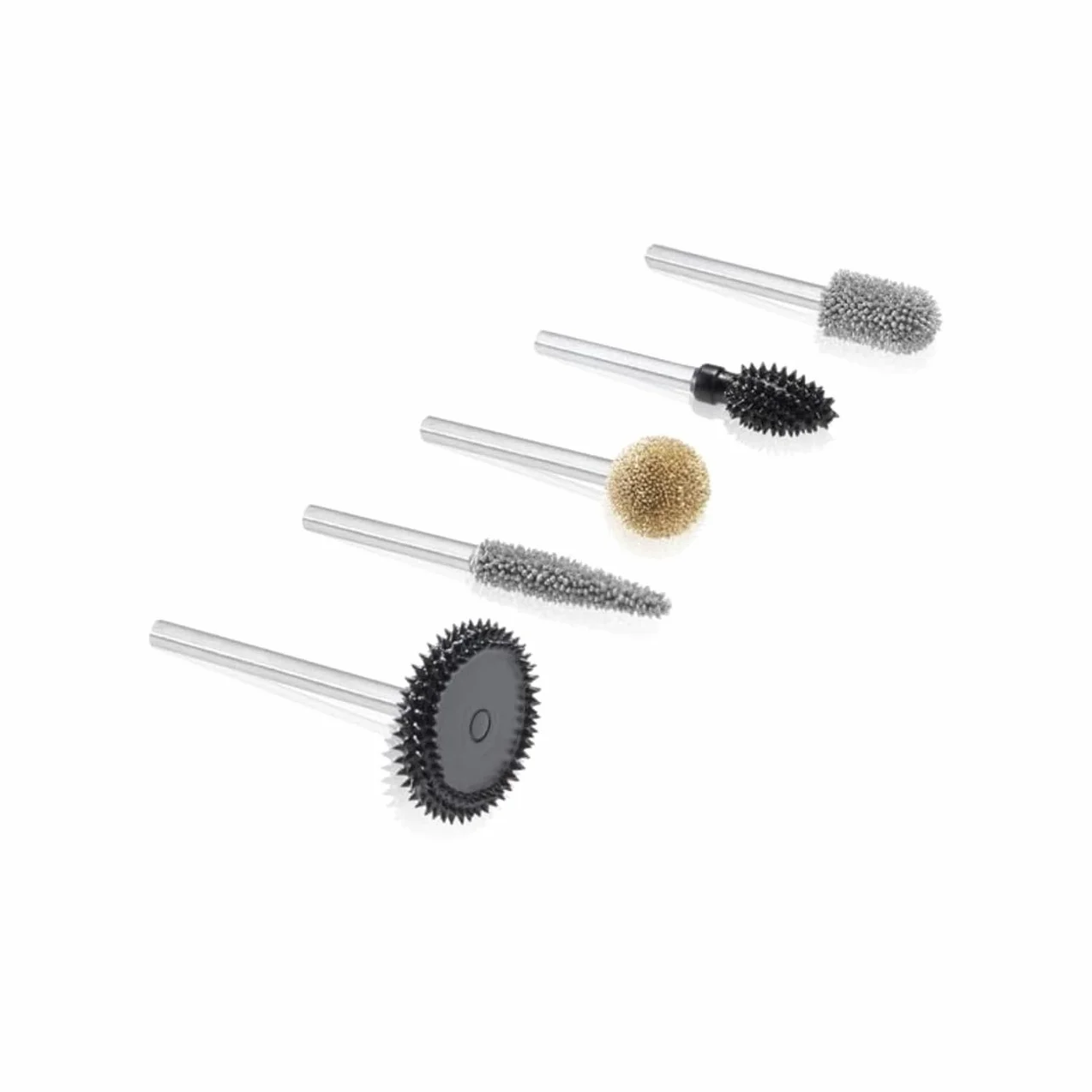 Kutzall 5-Piece Rotary Burr Kit - 1⁄8" Shaft, Variety Grit - Woodworking Attachment for Dremel, Foredom, Ryobi, DeWalt, Milwaukee Tools - Structured Tungsten Carbide