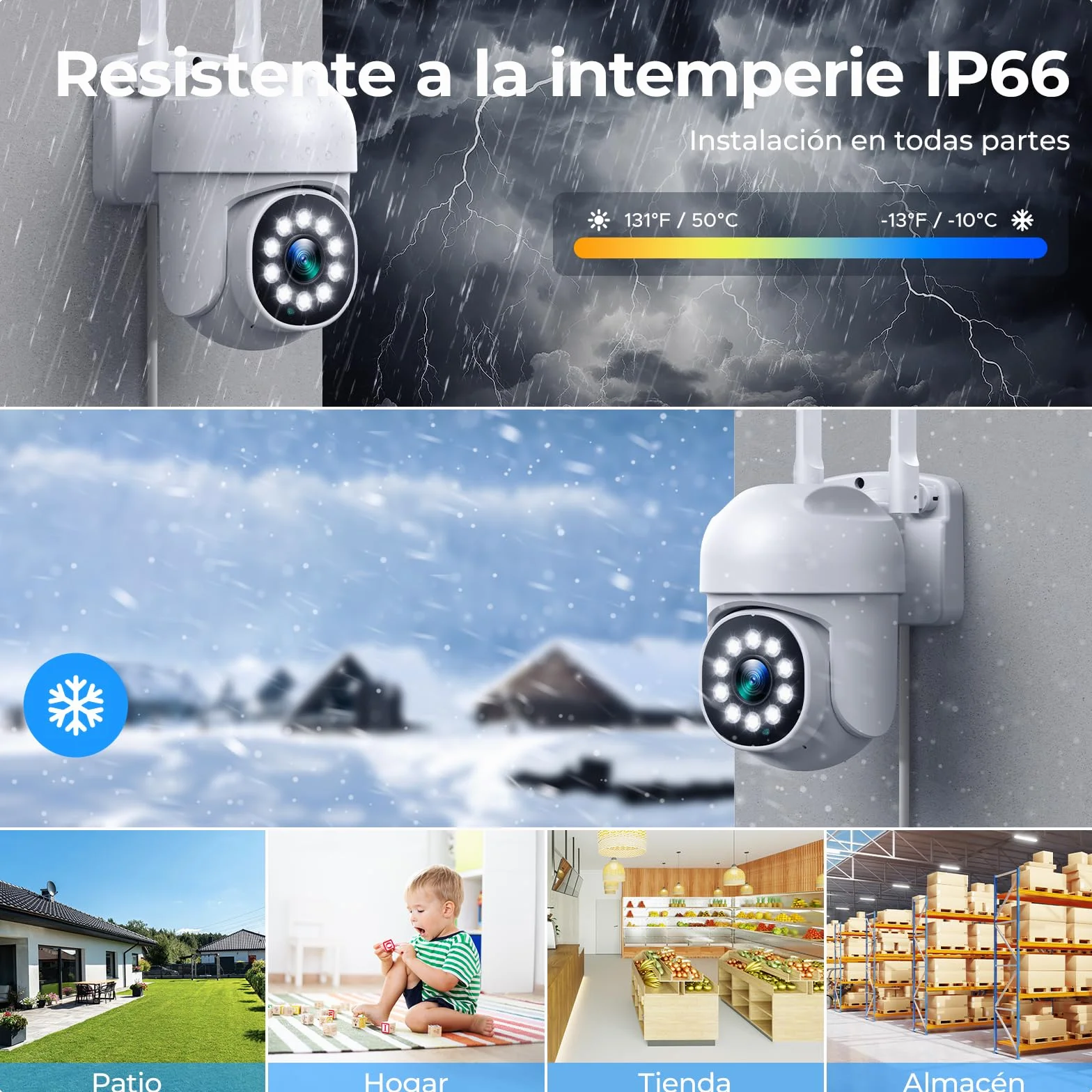 CAMCAMP Zestaw kamer do monitoringu WLAN, do użytku na zewnątrz, 16 kanałów 2 MP, WiFi, rozpoznawanie osób, 2-drożne audio, odporność na warunki atmosferyczne IP66 (8)