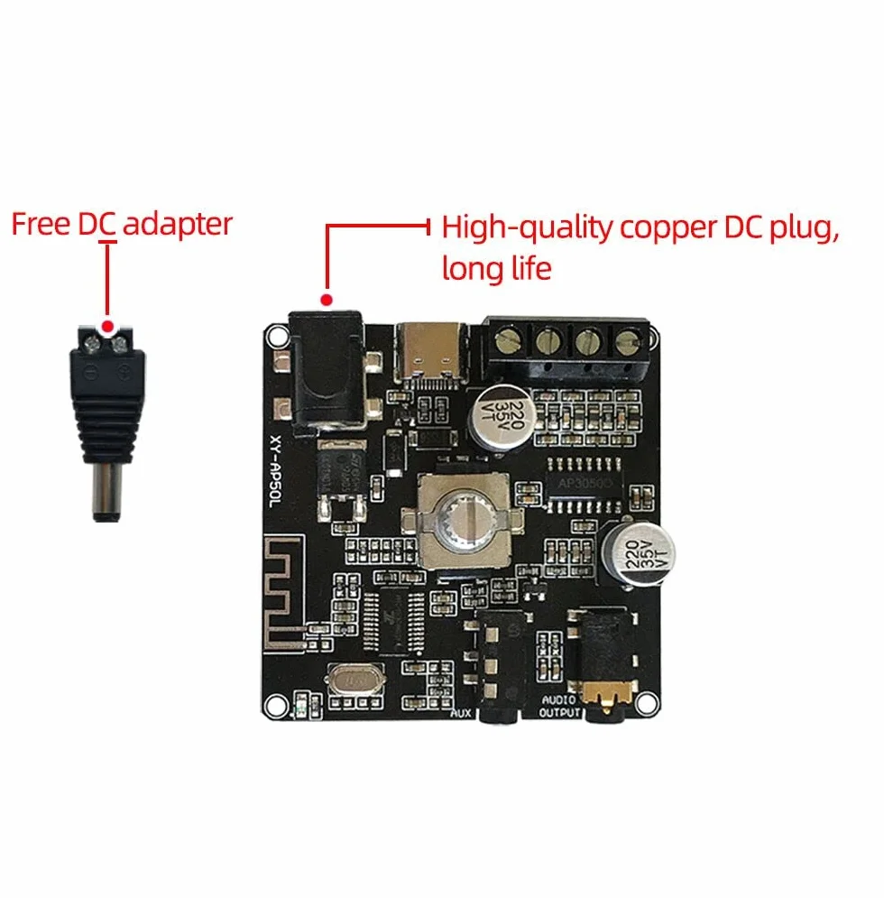 DollaTek 50 wx2 mini bluetooth 5.0 bezprzewodowy wzmacniacz audio p?yta wzmacniacz stereo wzmacniacz 3,5 mm aux usb