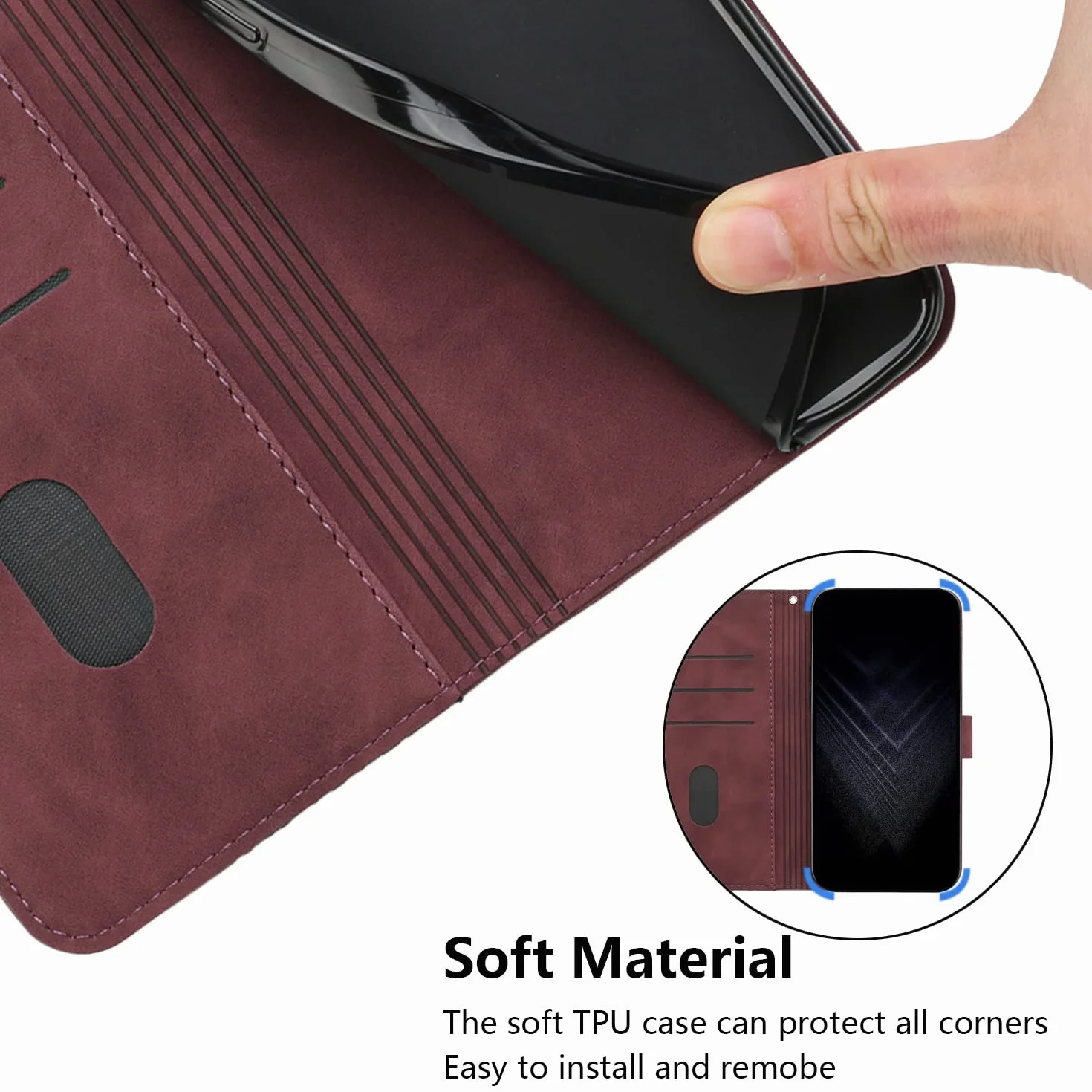 Etui OPPO Reno 10 5G / Reno 10 PRO 5G Portfel Skórzany PU Magnetyczne Brązowy