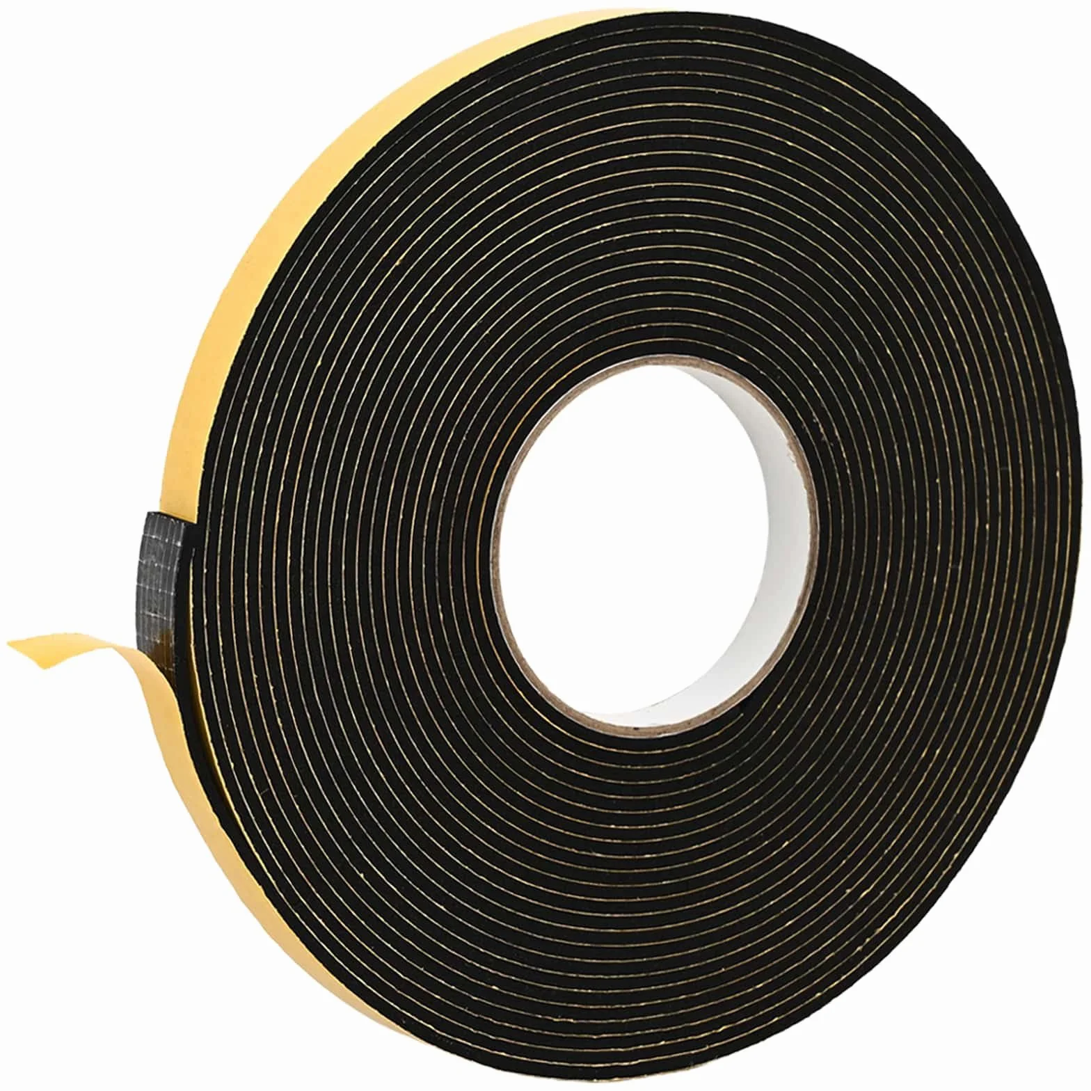 Samoprzylepna taśma uszczelniająca z pianki CR 10 sztuk czarna 20 mm x 10 m | Okrągły kształt, pyłoszczelny, hermetyczny, wodoszczelny, do drzwi, okien, gniazd, łatwy montaż