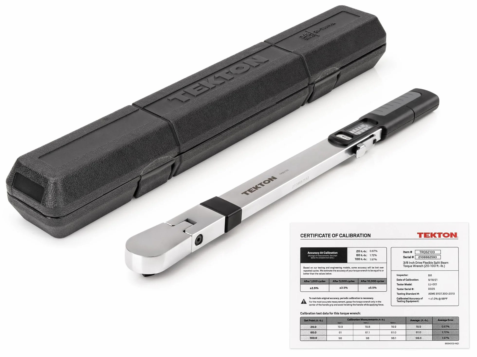 TEKTON Klucz dynamometryczny 3/8 cala, 32 zęby (20-100 ft.-lb.) | TRQ62103AMZ