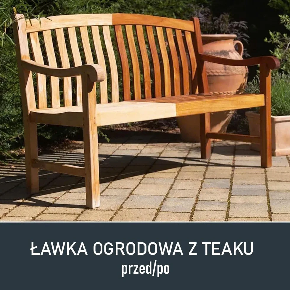 OLI-NATURA olej do jachtów i drewna tekowego – do użytku na zewnątrz – 1 L, naturalny – olej lniany premium z ochroną przed promieniowaniem UV, warunkami atmosferycznymi, kruchością i siwieniem