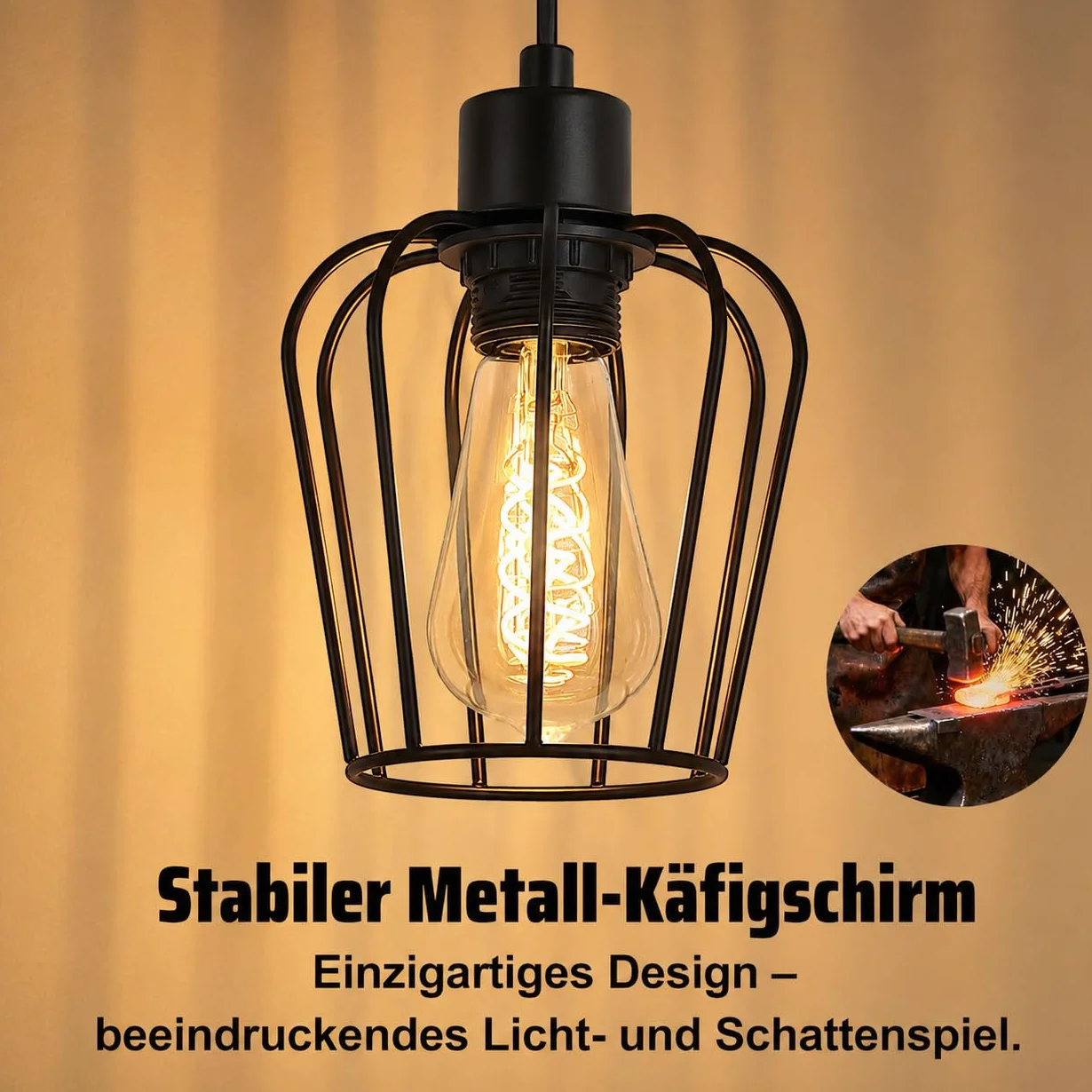 ZMH Lampa podłogowa do salonu z drewna, czarna stojąca lampa - Vintage lampa do salonu stojąca w stylu industrialnym, metalowa lampa stojąca, 2-płomienna, gwint E27, 151cm lampa stojąca do sypialni
