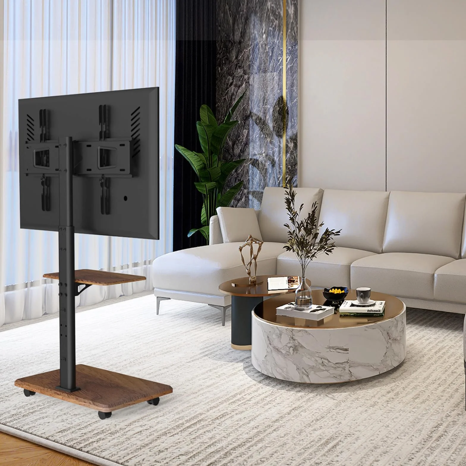 Delphos Mobilny stojak pod telewizor 32-70" do 45 kg VESA 600 x 400