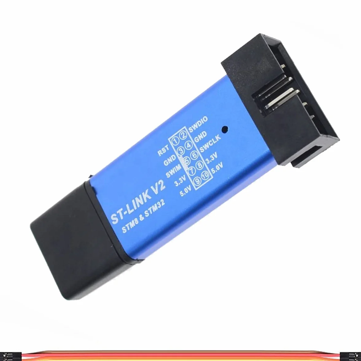 ST-LINK V2 Emulator Programator STM8 STM32 3,3 V 5 V z kablem DuPont