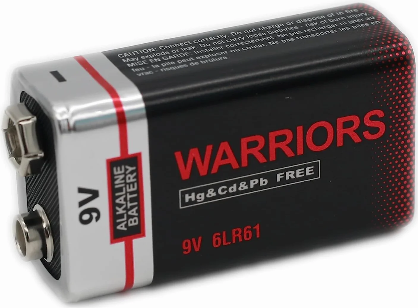 Warriors 4X Wysokowydajne baterie alkaliczne 9V Super Długotrwałe do czujników dymu, pilotów RC - 4 sztuki
